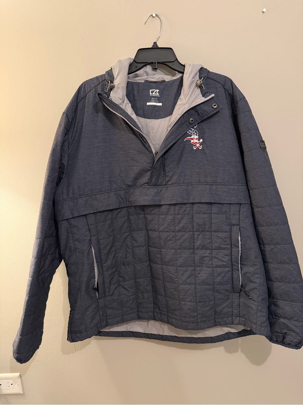 Cutter & Buck Navy Chicago White Sox’s Quilted Pullover Anorak